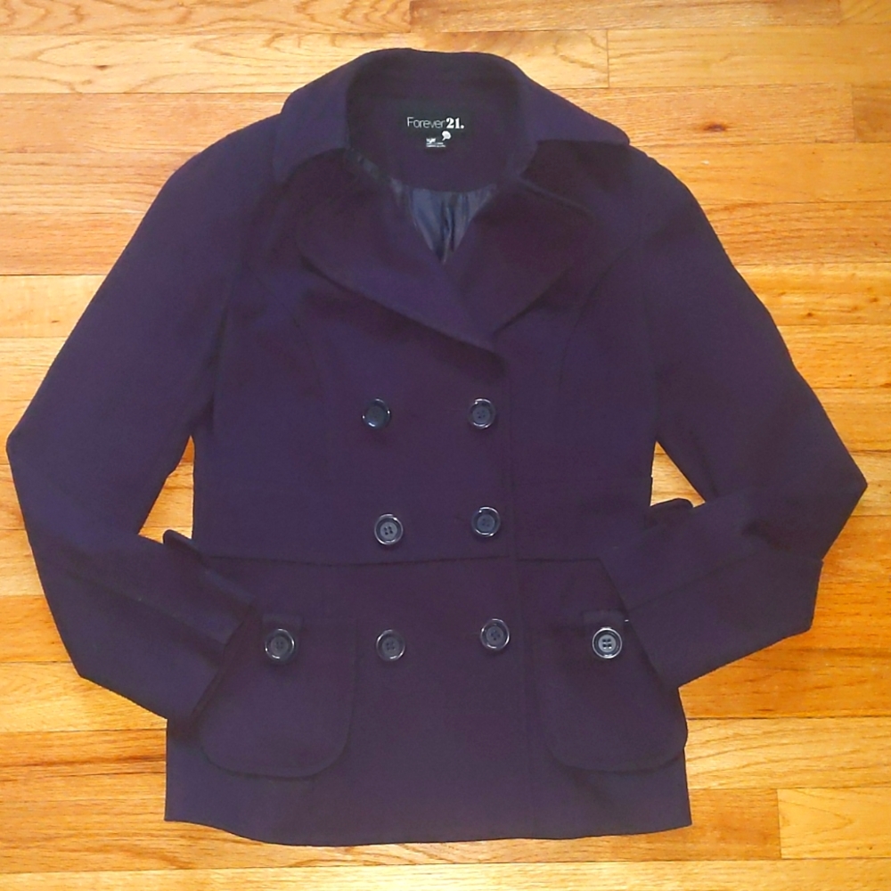 ❗LAST CHANCE ❗🟣 Plum/Eggplant Fitted Peacoat